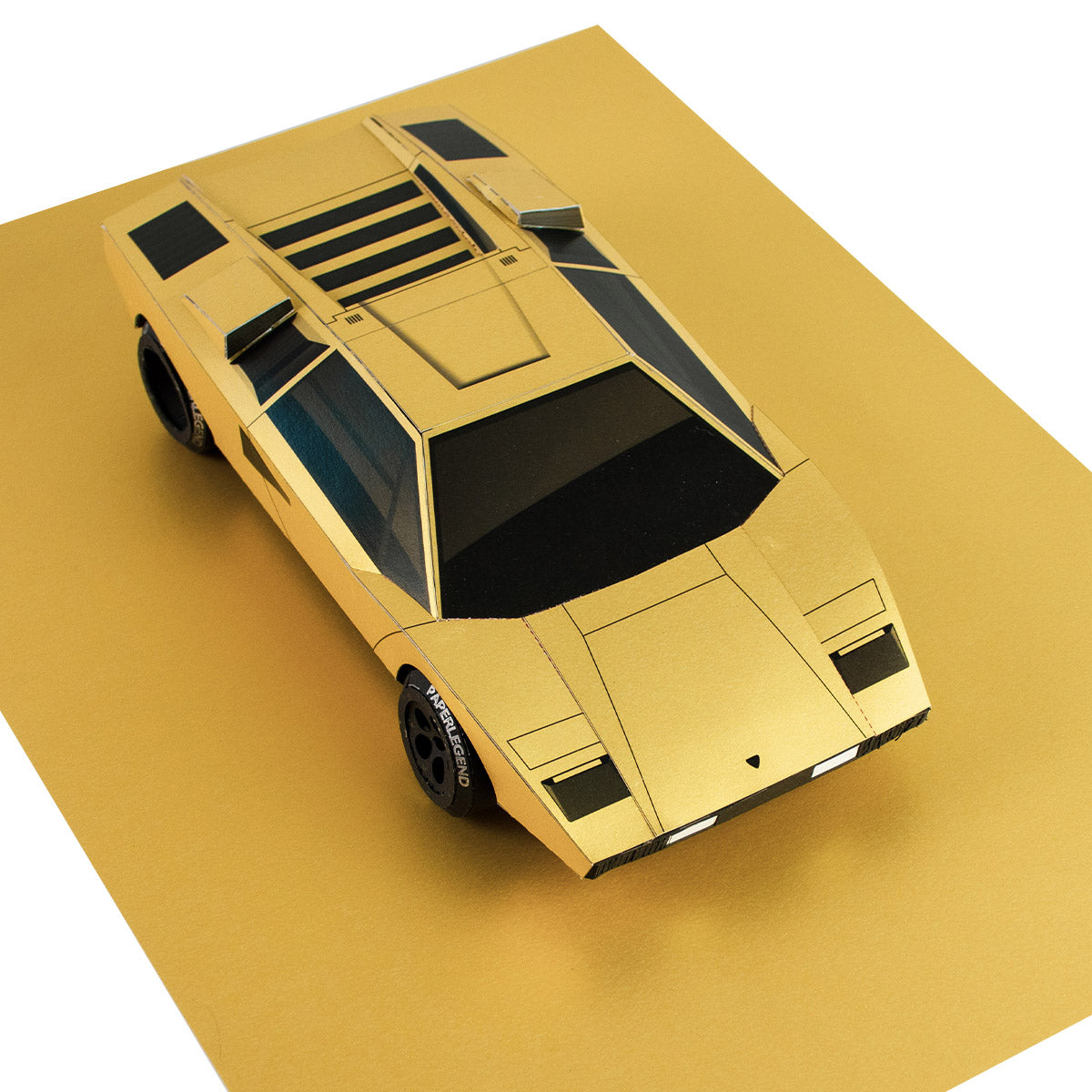 The Coun - 1:18 - Printable Papercraft Car Sculpture Kit - Top View