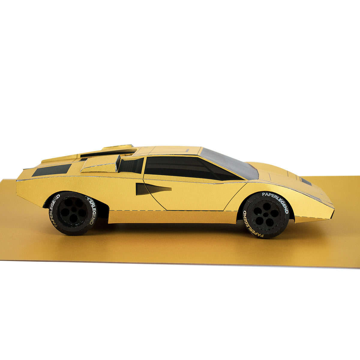 The Coun - 1:18 - Printable Papercraft Car Sculpture Kit - Side View