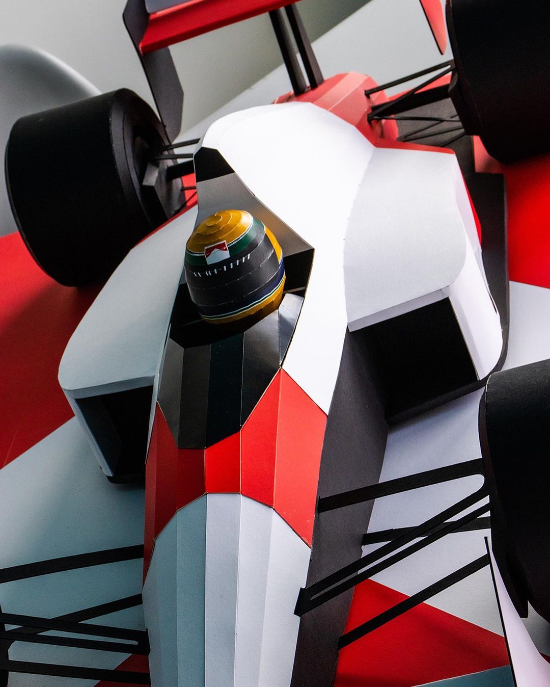 Formula 1 Legend Car Sculpture Close-Up View 
